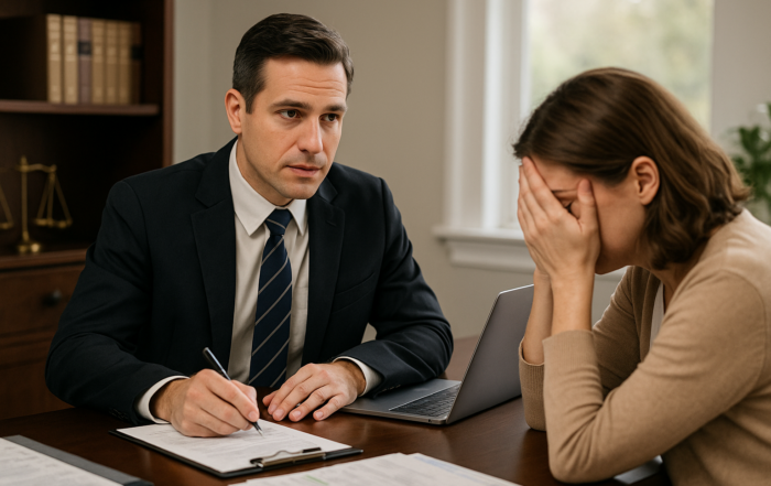 New Jersey couple outside their home discussing a Chapter 13 bankruptcy plan